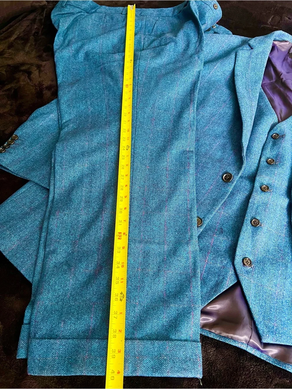 Herringbone Wool Suit with West